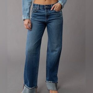 American eagle stovepipe cuffed jeans